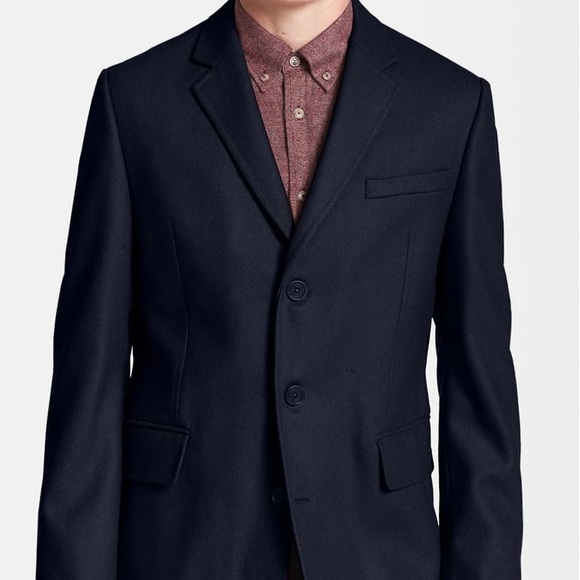 Ben Sherman Melton Wool Blend Coat - Picture 2 of 10